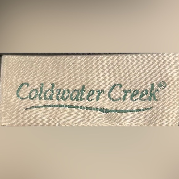 Coldwater Creek Black Tailored Shirt with Fabric wraps around front to tie SZE L - Picture 8 of 9